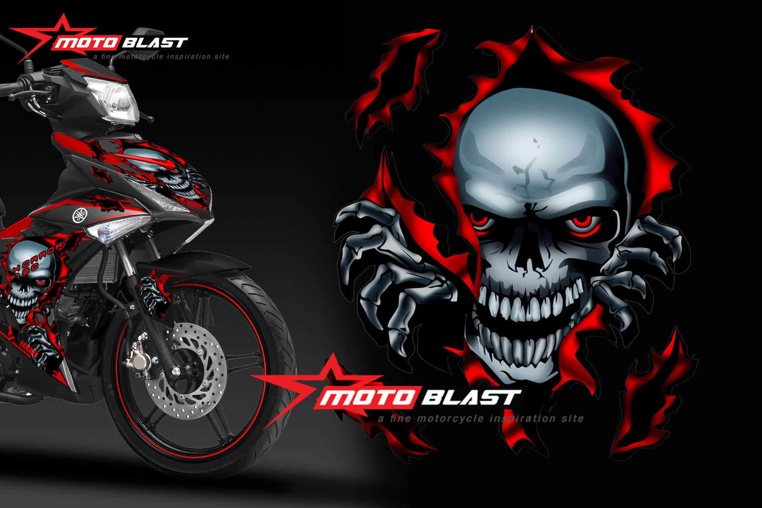 Motoblast Grafis Inspirasi Modif Striping Yamaha MX KING 150